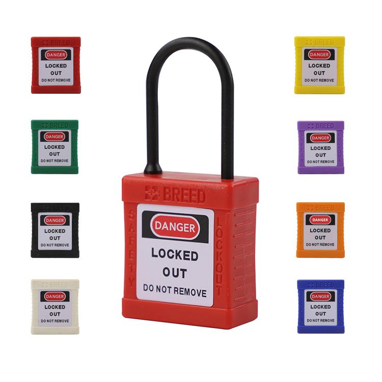Insulated Nylon Padlock & Lockout Devices Lockout Tagout Loto Lock with Master Key G71NE (as the picture,4mm dia. shackle&safety padlock)