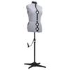VidaXL Mannequin de robe ajustable pour femme Gris M Taille 40-46