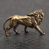 Copper Lion Ornament Miniatures Figurines Craft Desk Decoration Statue