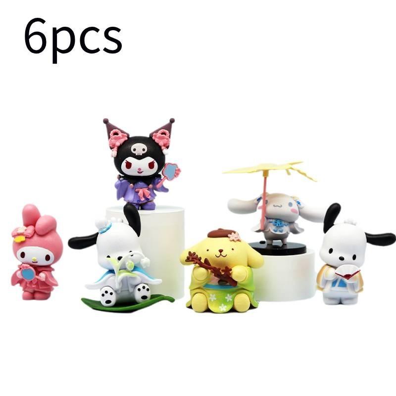 Adorable Pvc Figure Kuromi Melody Cinnamoroll Gudetama Pochacco Collectible