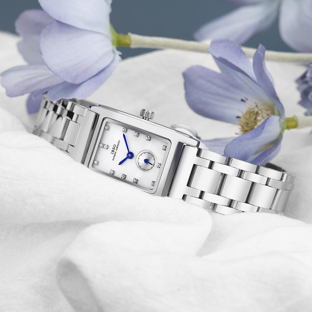 Women'S Square Steel Belt Quartz Watch Supports Generation
