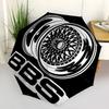 1 PC Automatic Folding Umbrella - Bbs Pattern Portable Foldable Design With 8 Ribs Christmas Birthday Gifts