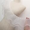 Sheer Organza Material Scalloped Edge Frill Ribbon Double Layer Lace Trim  Curtain Decoration