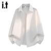 Izzueit Men's Ice Silk Cooling Casual Shirt