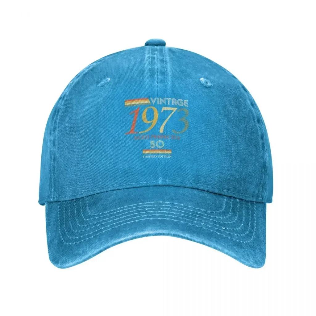 Vintage 1973, 50th Birthday Aged Perfectly Gift Baseball Cap Fishing cap western Hat Women's Beach Outlet Men's