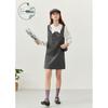 ZIHAN Women's Shirt Vest & A-Line Skirt Two-Piece Set