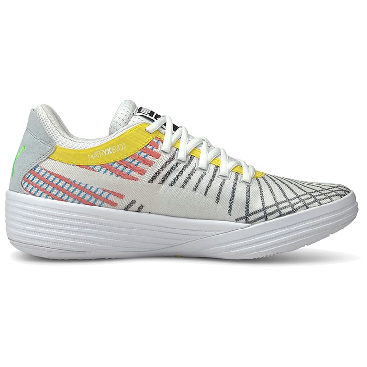 PUMA Clyde All Pro Cushioning Slip Resistant Lightweight Low top Basketball Shoes Unisex Khaki Yellow Orange 194039-01