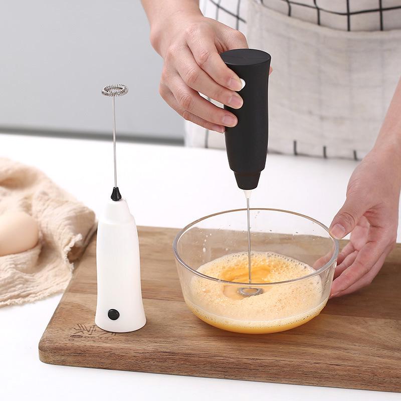 Portable Stainless Steel Electric Milk Frother and Egg Beater