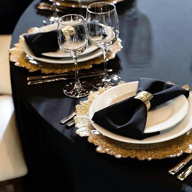 Polyester Round Tablecloth Stain and Wrinkle Resistant Cloth-Washable Table Cover For Dining Table,Buffet Parties and Camping