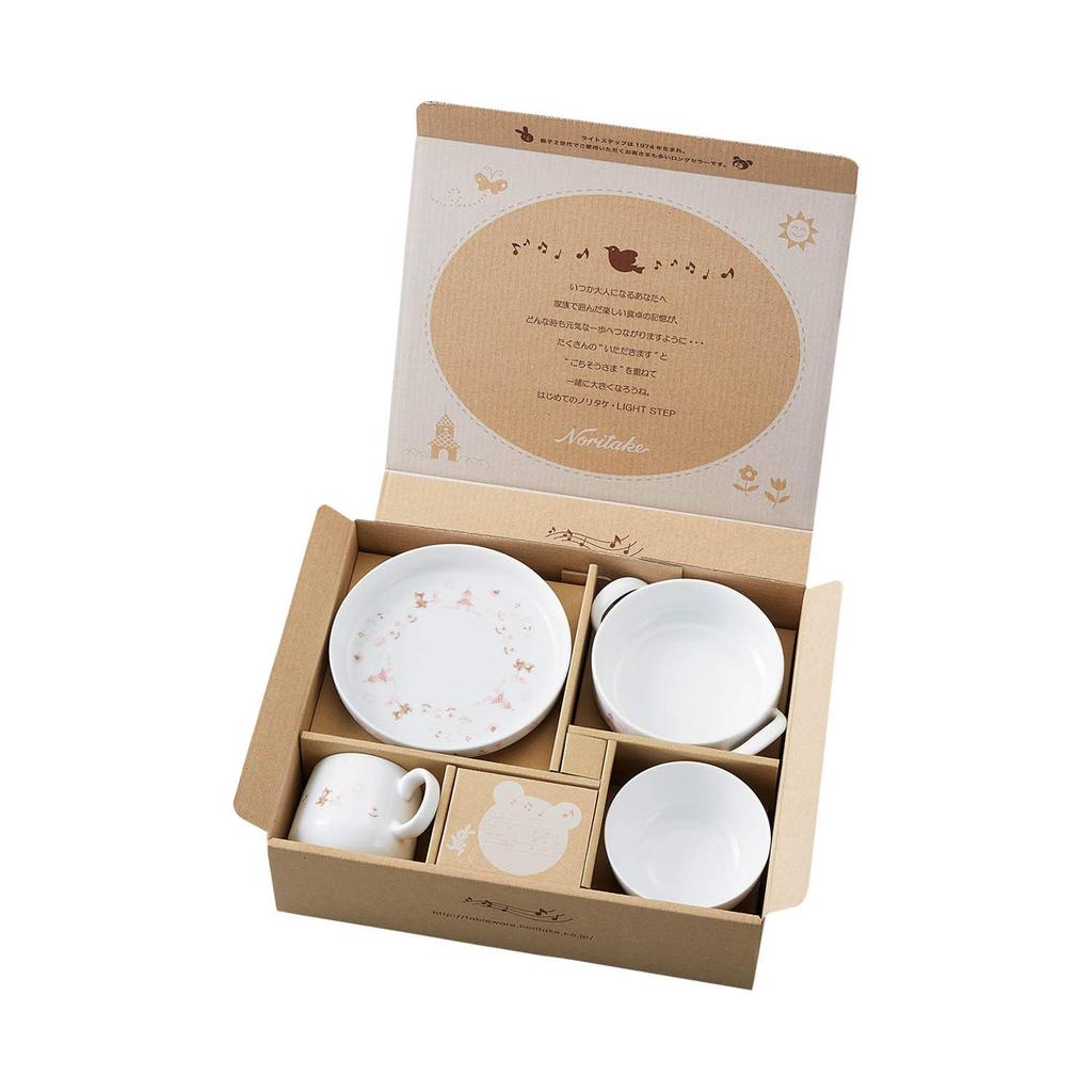 Noritake Bowl with Rice and Mug Set Rice Light Microwave and Dishwasher Fine Porcelain 4 Plate, Handle, Bowl, (Plate 16cm, 300cc, Bowl 16cm, 370cc,