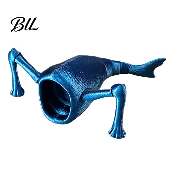 Desktop Collectible Sea Eater Statue 3D Printed Flexible Articulated Fidget Toy Deep Anxiety Relief Creature Ocean Theme Desk Ornament for Stress
