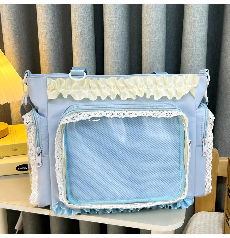 Japanese Kawaii Ita Bag Transparent Window Shoulder Bag Sweet Candy Color Crossbody Bag for Anime Fans