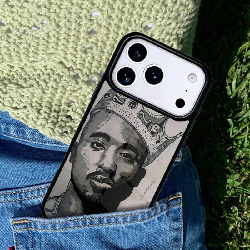 Tupac 2pac Shakur soft Phone Case For iPhone 17 AIR 16 Pro Max 15 14 Pro 11 12 13 Shockproof Silicone Cover