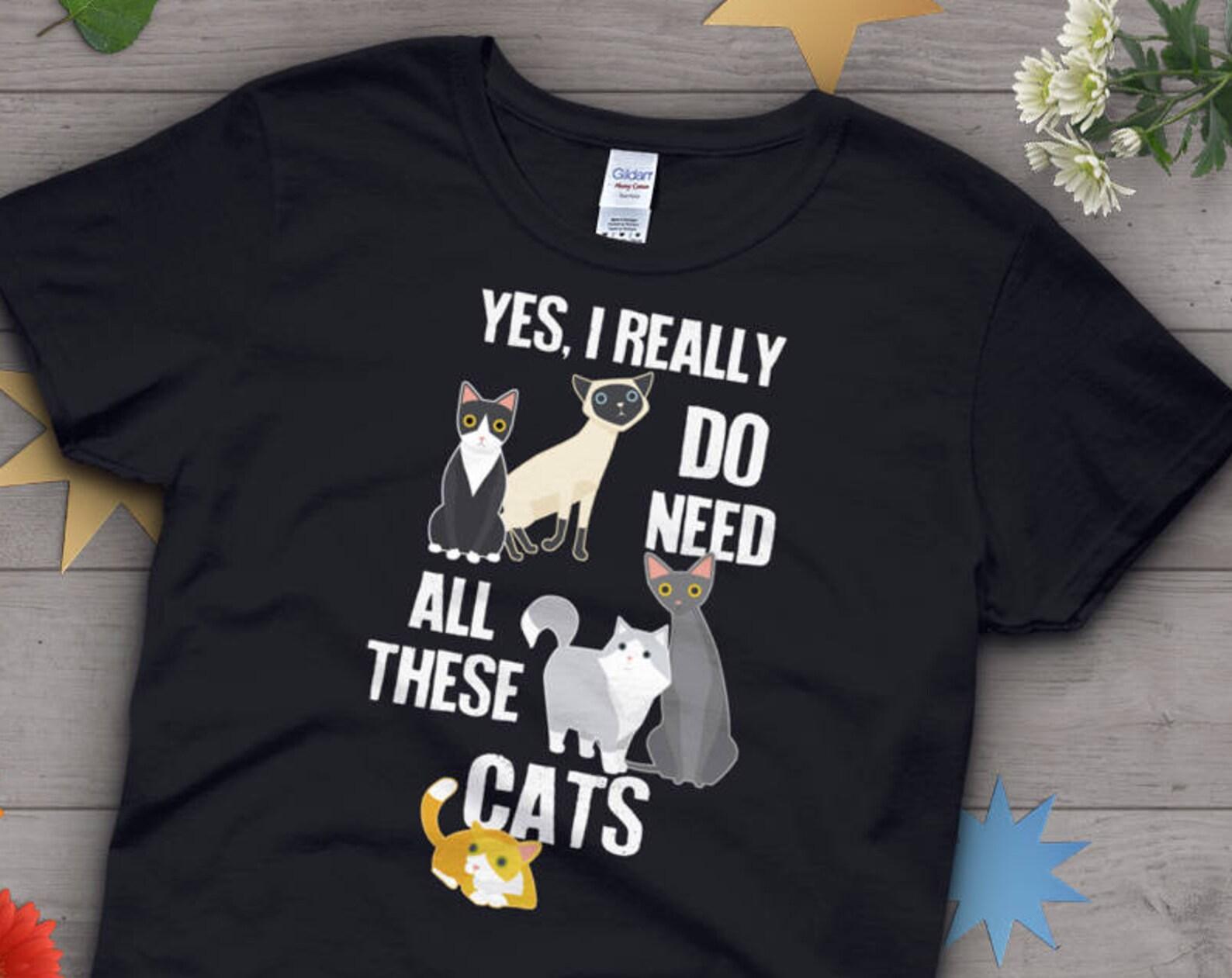 Funny Cat Shirt,  , Cat Lover Gift, Cute Cat T-shirt, Cat Lover TShirt, Pet Graphic Tee, Cat Lover Top, Purple, Blue, Navy, Black 100