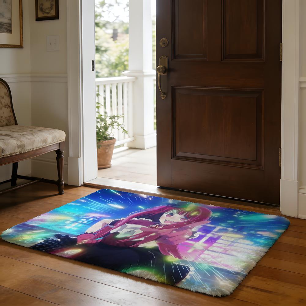 

Floor Mat Soft Flannel Rug Non Slip Absorbent Mat for Bathroom Bedroom Home Decor K Kodomo no Omocha anime 50x80cm