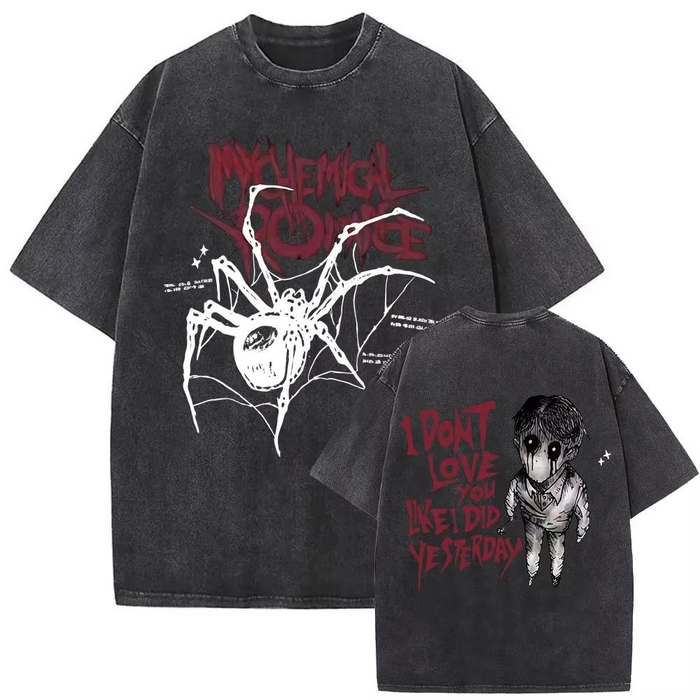 Unisex Rock Punk Emo Washed Vintage TShirt Limited Edition My Chemical RoUnisexce Three Cheers for Sweet Revenge TShirt