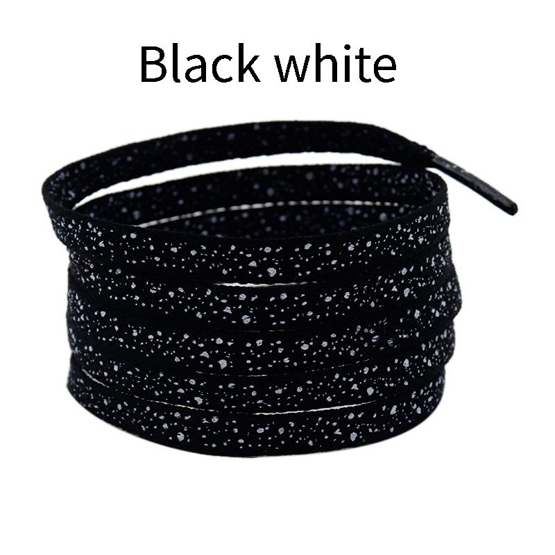 1Pair Ink Splash Rope Shoelace 0.8cm Wider Laces for Shoes Casual Sneakers Flat Shoelaces 100/120/140/160CM Shoes Accessories