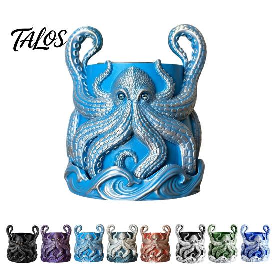 Water Tray Plant Container 3D Printed Octopus Planter, Planter with Tray, Holder, Nautical Coastal Modern Home Decor Indoor Outdoor Holder for Cactus,
