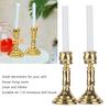 1 Pair 1:12 Dollhouse Golden Candlestick Miniature Simulated Candlestick Toy Decoration