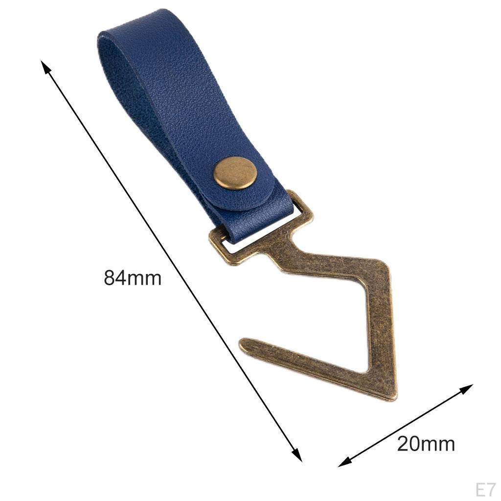 4 Pack Leather Strap Cookware Hanging Rack Hook Camping Outdoor Tools Towels Cups Hooks Hanger