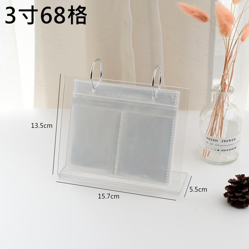 3/4/5/6 Inches Acrylic Page Flipping Album Insert Card Booklet Storage Book Small Card Display Rack Desktop Display