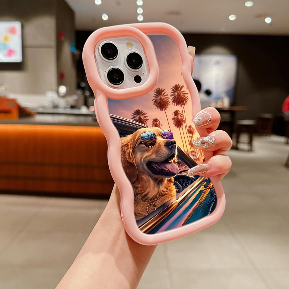 Ae76 Dog Color Doodle Design Art Protective Phone Cases for Samsung S24 Plus S23 Ultra A14 A55 A06 Honor X9b Motorola OnePlus Big Wave TPU Back Cover