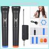 Microphone 2x Wireless Professional Handheld Mic System Receiver Home Karaoke