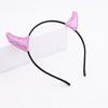 Sequins Halloween Hair Hoop Cloth Cow Horn Hairband Funny   Adult
