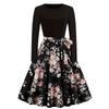 JPNTKY Fashion Spring Autumn Long Sleeve O-Neck Casual Dresses