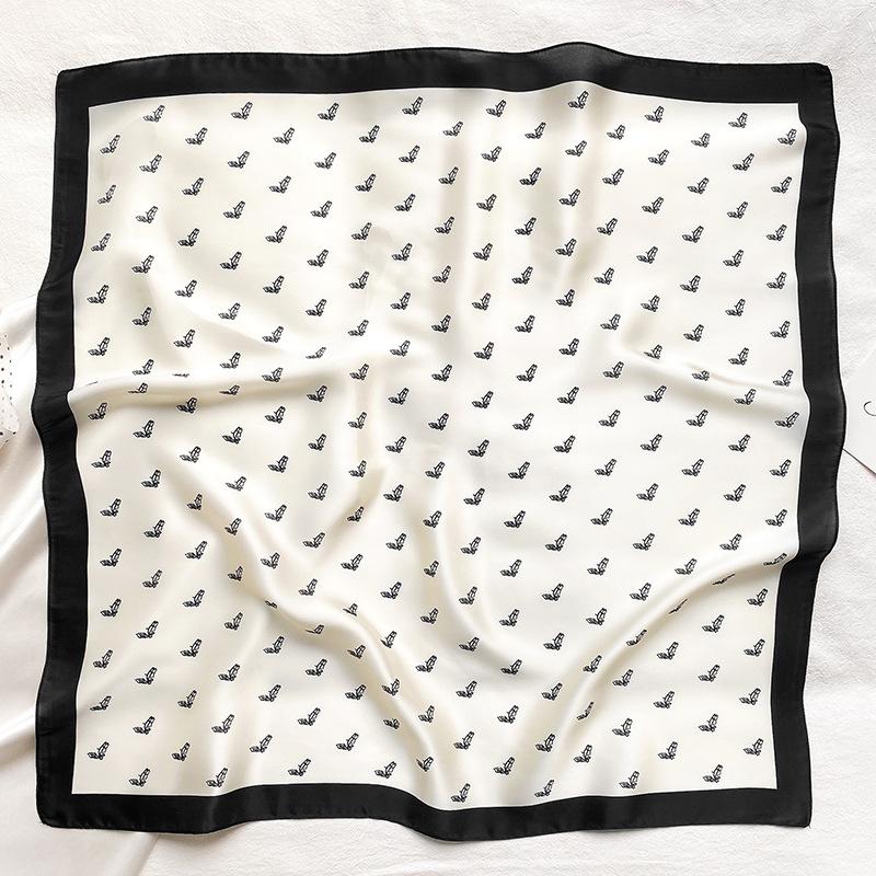 Fashion Square Fashion Foreign Style Small Silk Scarf Women'S Headband Decorative Scarf Dual-Purpose Small Square Scarf New Scarf