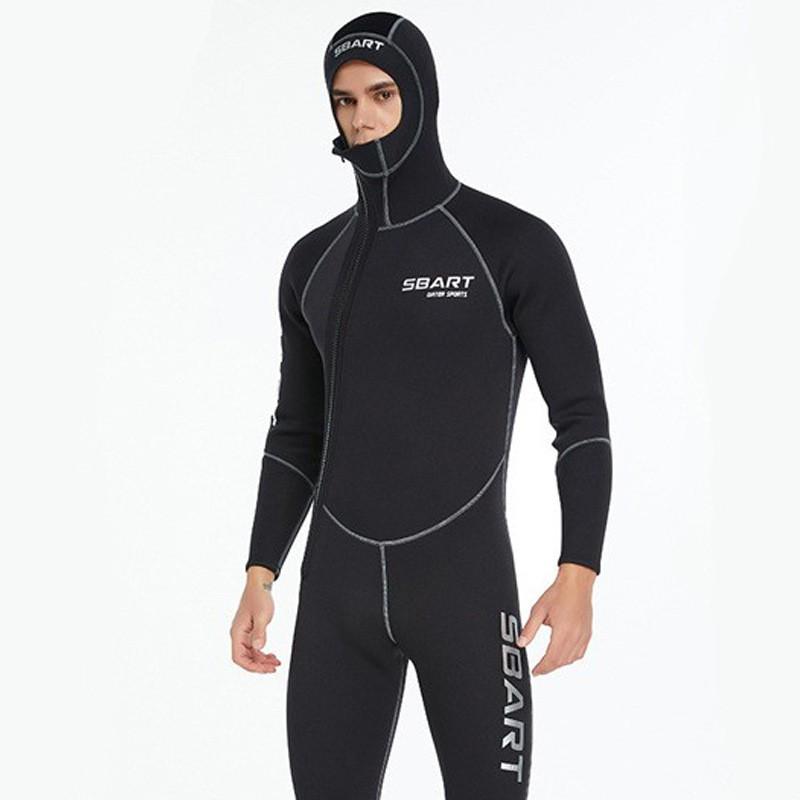 Mens 1.5mm Neoprene Wetsuit Snorkeling Diving Swimming Surfing Warm Thermal Full Body Suit Black