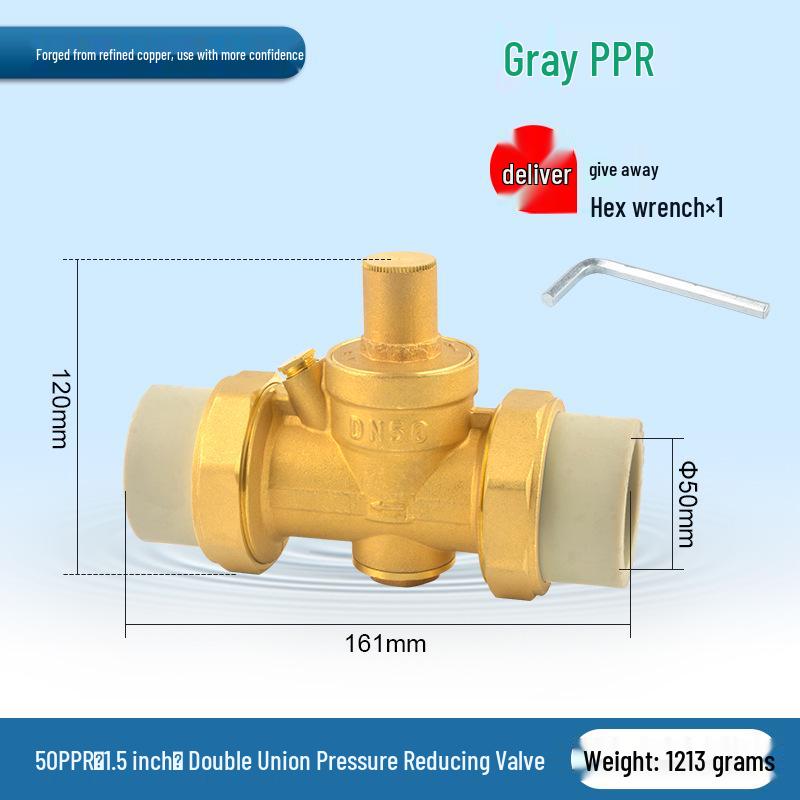 Water Pipe Pressure Reducing Valve for Home Heaters - PPR20/25/32, 4-Point PE Fitting