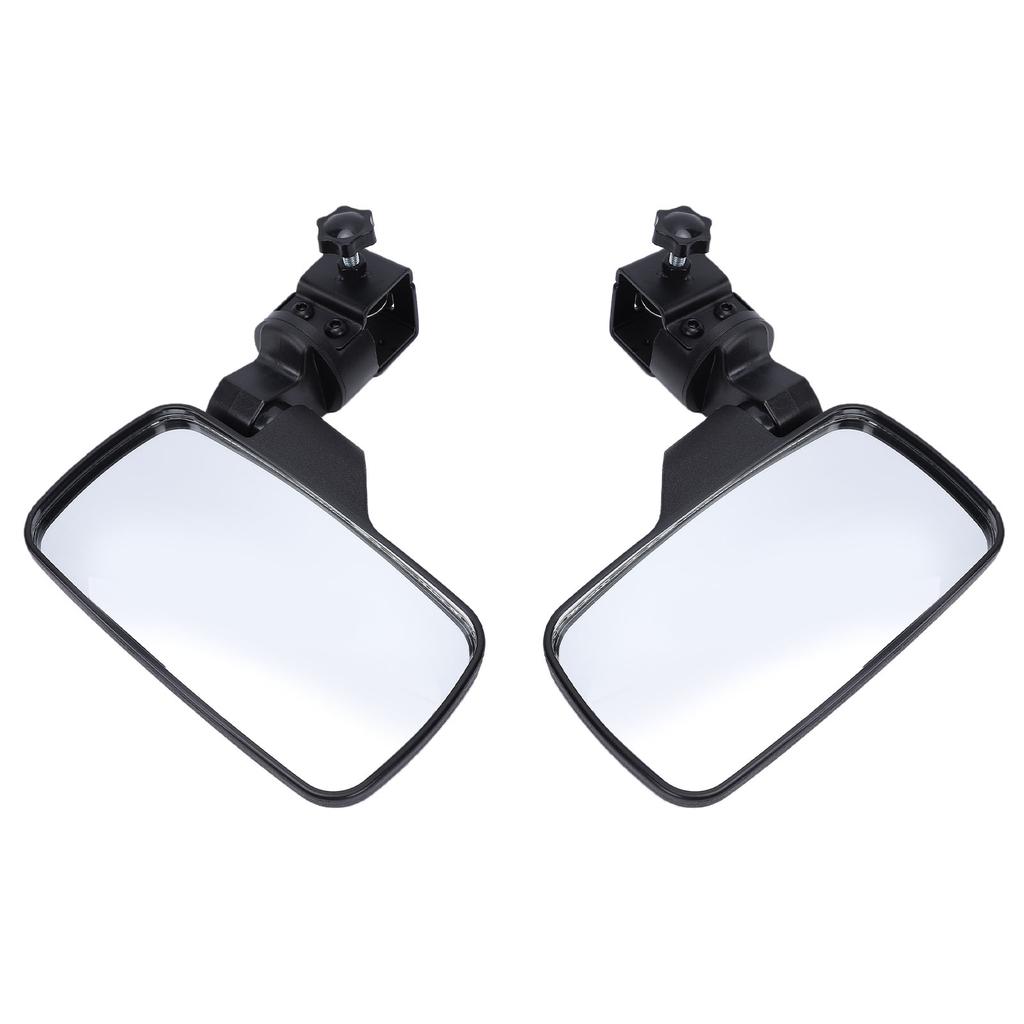 Golf Cart Side Rearview Mirror 360 Degrees Adjustable Angle Universal Golf Cart Side Mirrors for 1in 1.25in Square Tube