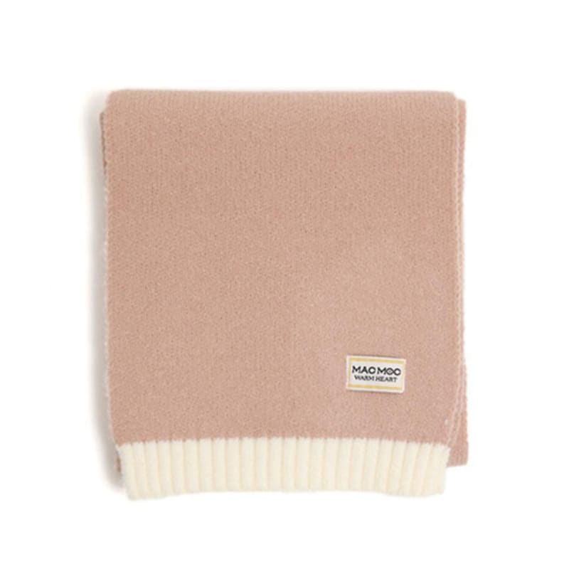 MAC MOC HUHU HUHU Color Block Soft Logo Muffler_5 Colors