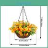 Fake Flower Plant Wall Hanging With Silk Blooms For Indoor Home Decoration And Gift Ideas