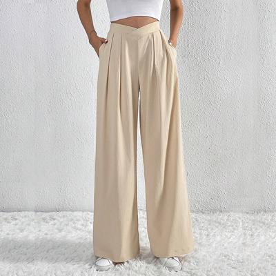 Herbst und Winter Neue Damen Pendlerstil Plissierte Lässige Weitbeinige Hosen Lockere Hosen