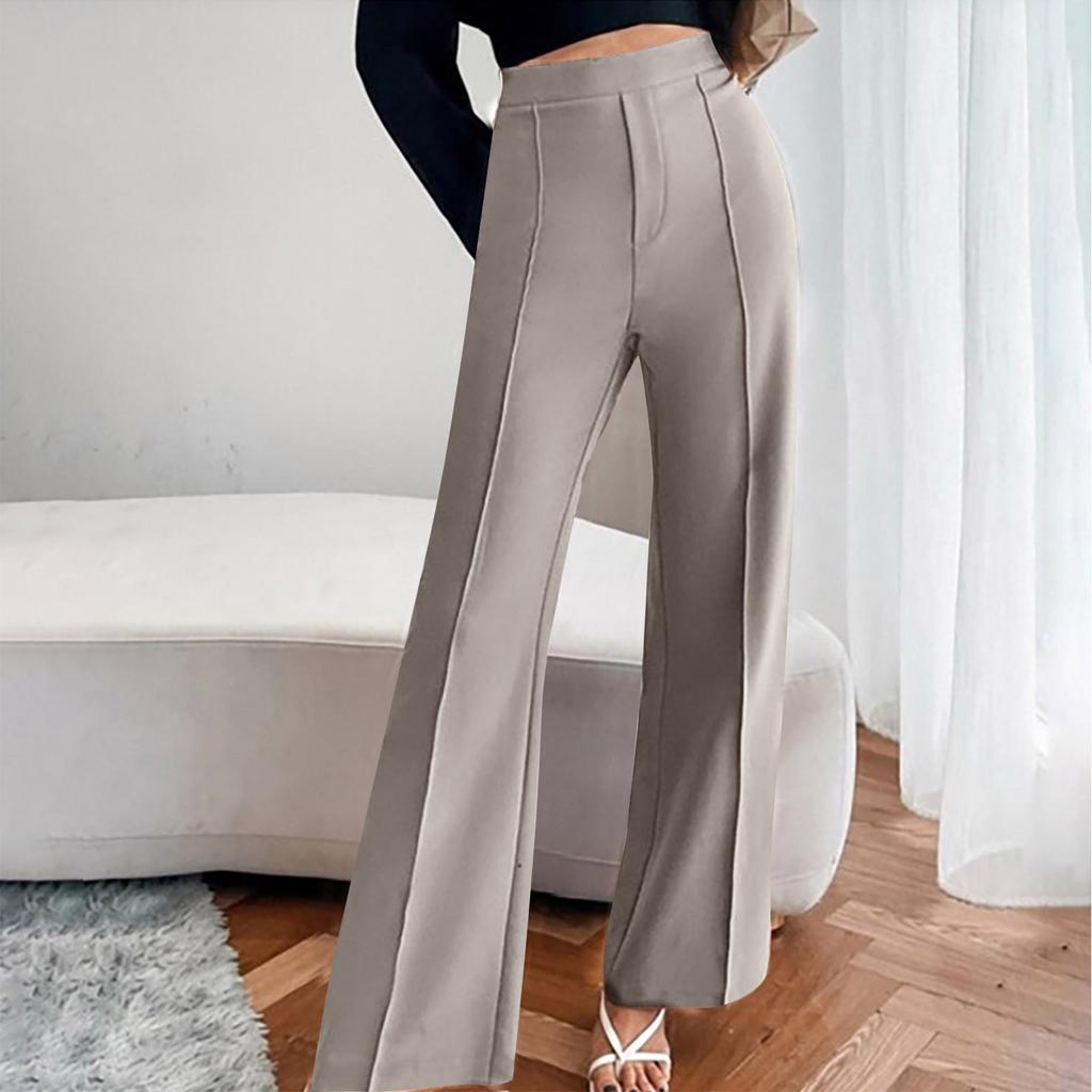 Women's Casual Sports Pants High Waist Slim Wide Leg Flared Color Slim Pants