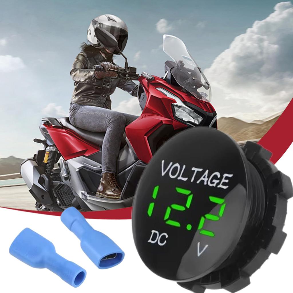 Voltmetr, Automobilový voltmetr DC LED Digitální displej Motocyklový tester ,