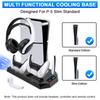 3 Mode Cooling Fan for PS5 Vertical Stand 2 Controller Charging Dock for PS5 Slim Disc Digital Edition