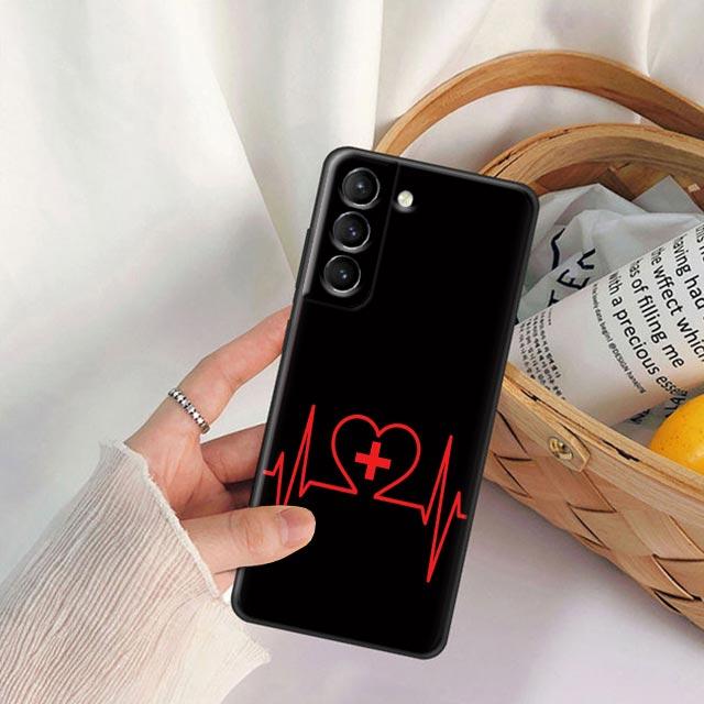 Nurse Medical Medicine Health Heart Stethoscope Phone Case For Samsung Galaxy S24 S23 Ultra 5G S26 S21 FE S25 5G S22 Plus Covers