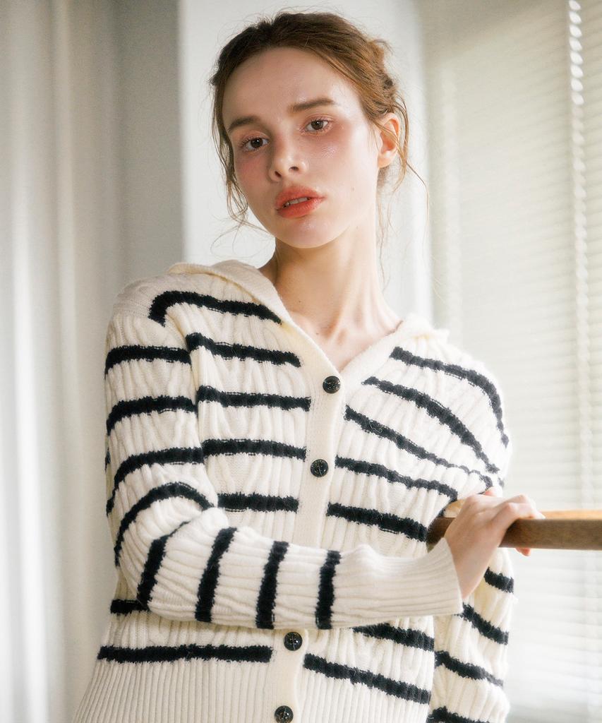 HYFVE Striped Cable Hoodie
