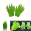 Christmas Grinch Gloves Terrifying Green Monster Costume Accessories