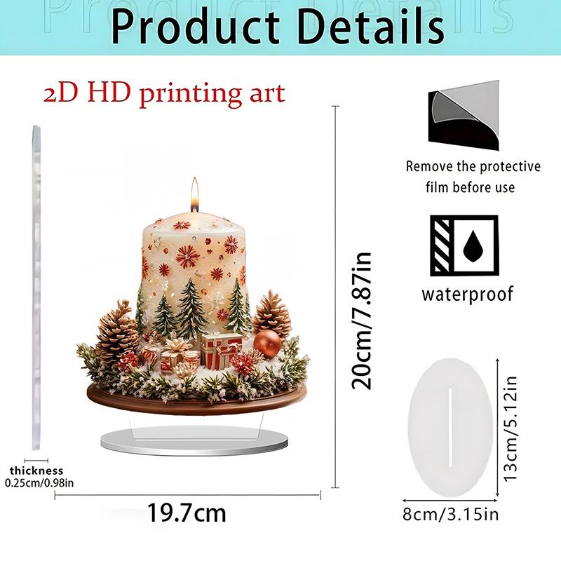 2D Flat Christmas Merry Carousel Christmas Scene Festival Decor Bedroom Office Desktop Ornaments Home Decoration Christmas Gifts