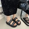 2025 New Soft-bottomed Cool Slippers Women Wear Thick Soles To Increase the Height of Going Out Beach Slippers Trendy Sandals Women