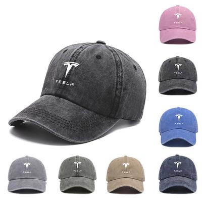Fashion Vintage Car Logo Baseball Hat Adjustable Hip Hop Duckt Cap For Tesla Model X Model Y Model 3 Model S Cybertruck Roadster
