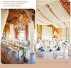 6 Panels 2.46ft X 10ft Wedding Ceiling Drapes Chiffon Fabric Event Party Banquet Drapes for Ceremony Stage Roof Decoration