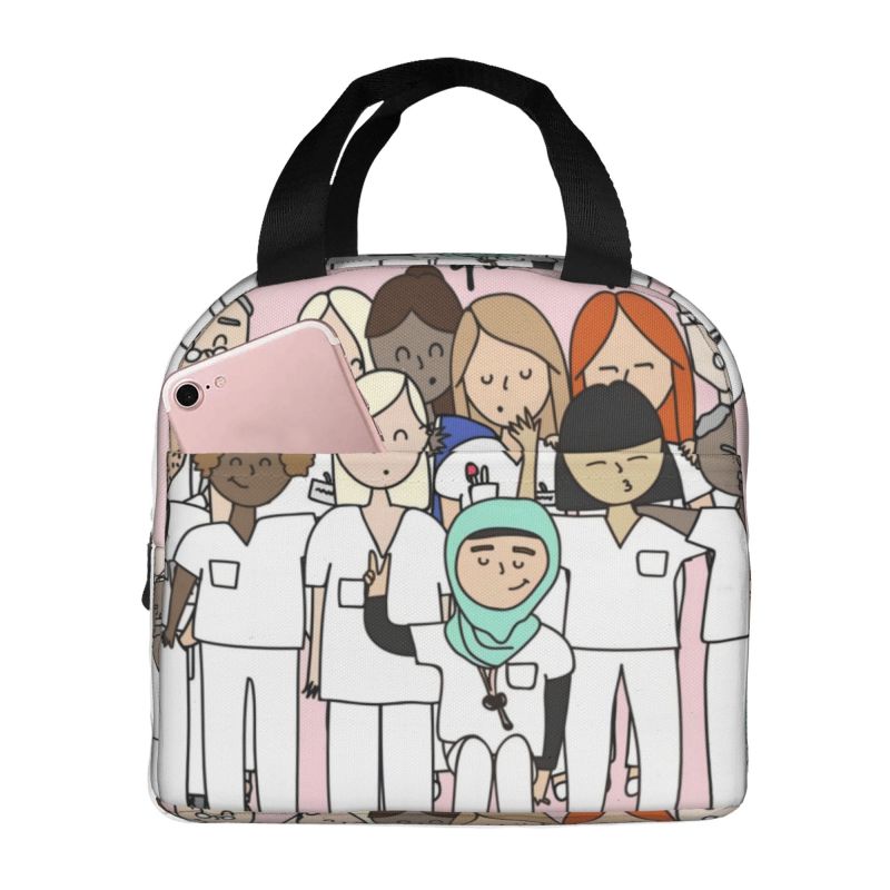 Enfermera En Apuros Doctor Enfermera Fiambrera para Mujeres Multifunción Buceo Buceo Refrigerador Térmico Bolsa de Almuerzo Aislada para Alimentos Oficina