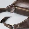 Men's Multi-Functional Leather Crossbody Chest Bag with Large Capacity for Outdoor Sports