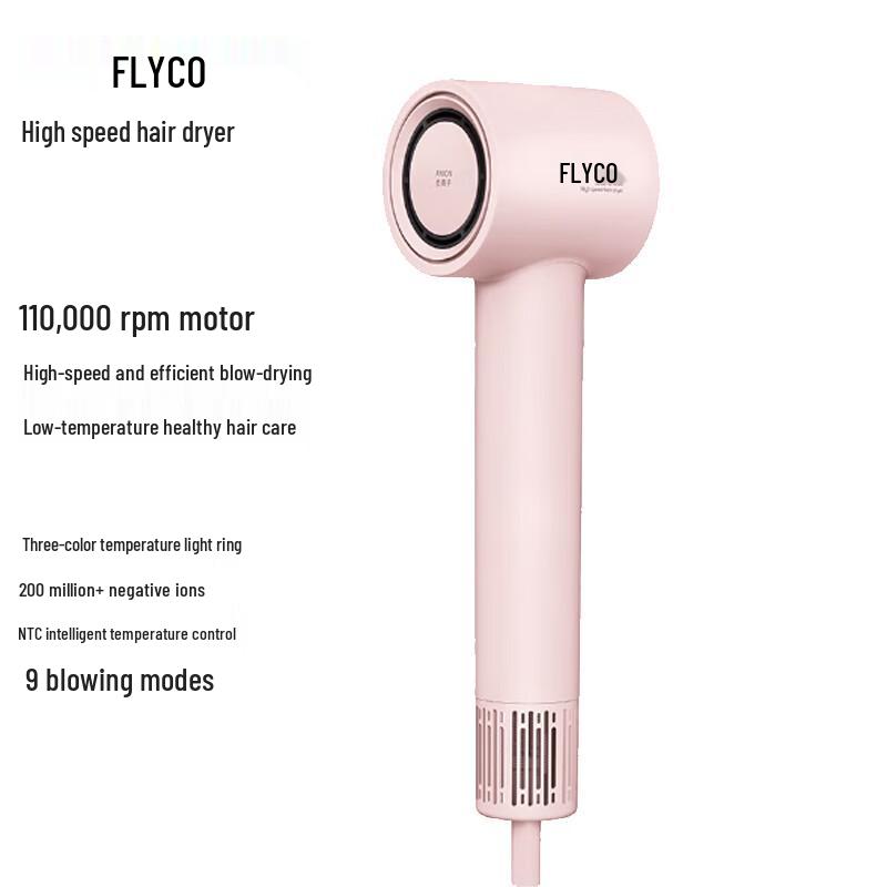 FLYCO FH6370 High-Speed Negative Ion Hair Dryer CN plug (adapter included)