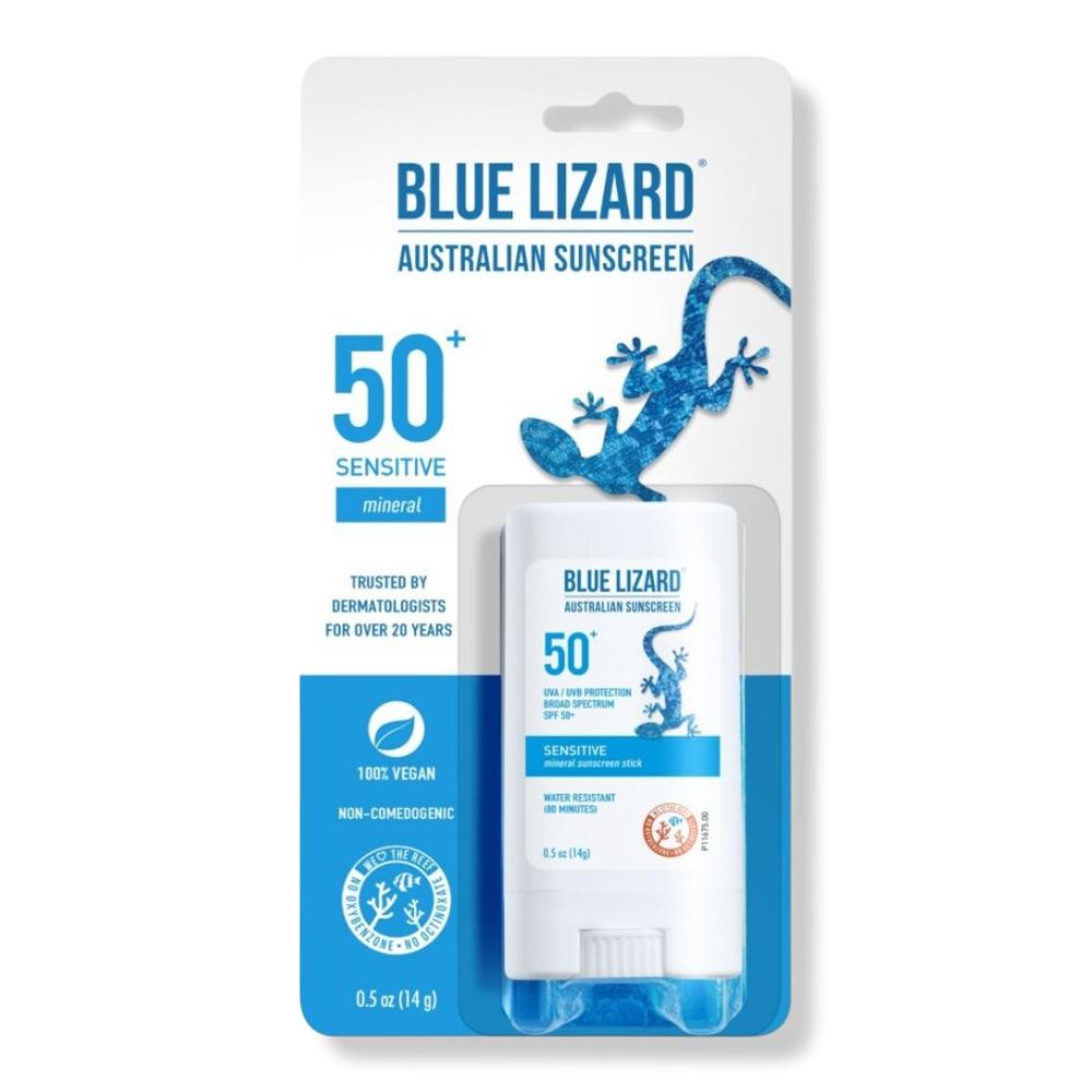 Blue Lizard Australian Sunscreen Sensitive Mineral Sunscreen Stick Spf 50+ 0.5 Oz